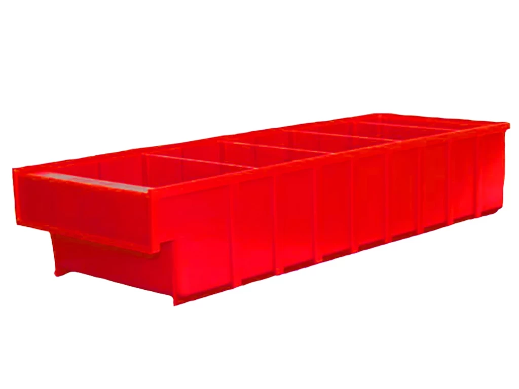 Ящик ДиКом пластиковый Б 400х92х100 (красный)